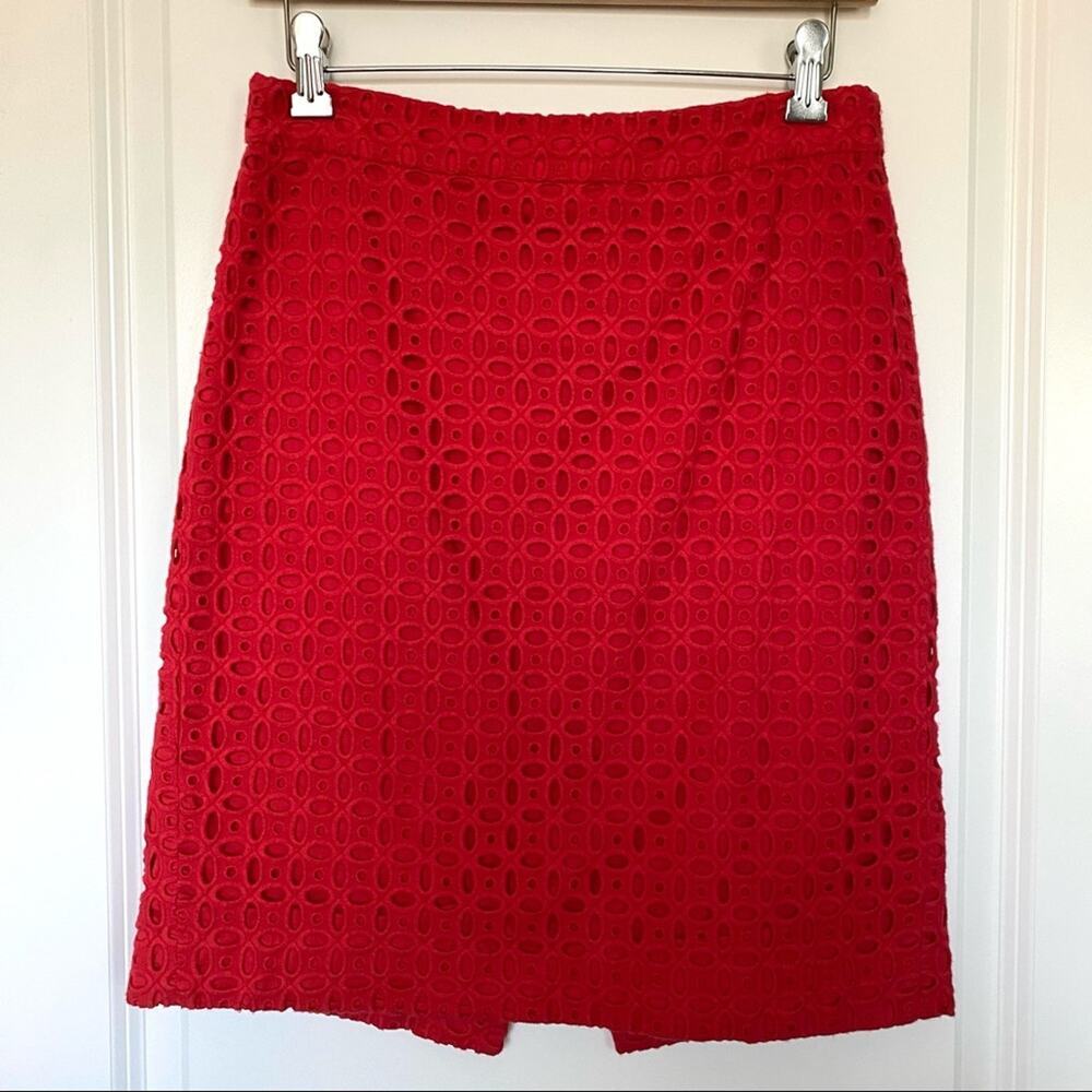 J. Crew No. 2 Eyelet Pencil Skirt - Picture 2 of 5